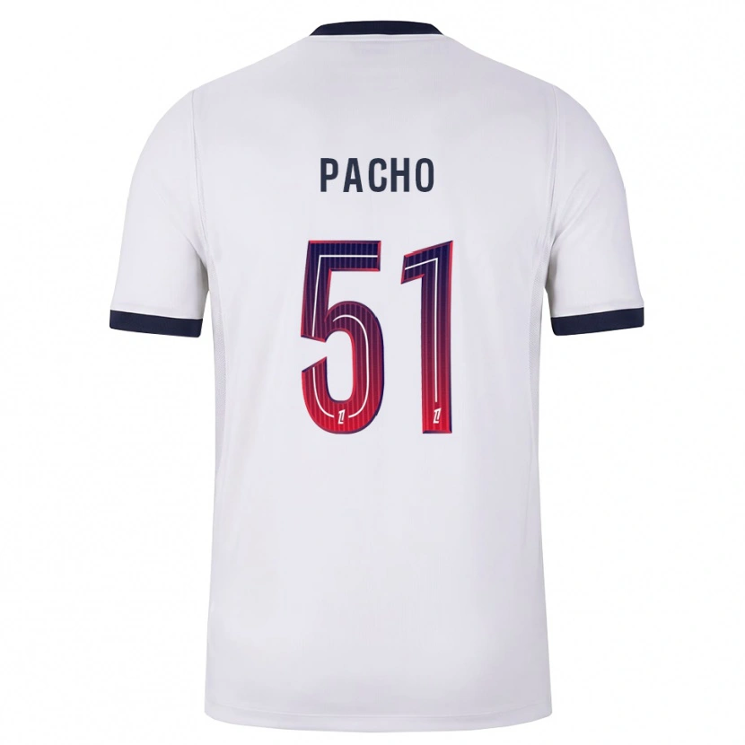 Danxen Mulher Camisola Willian Pacho #51 Branco Preto Vermelho Alternativa 2026/27 Camisa Brasil
