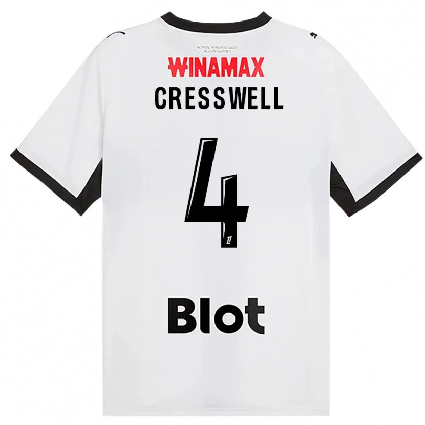 Danxen Mulher Camisola Charlie Cresswell #4 Preto Branco Vermelho Alternativa 2026/27 Camisa Brasil