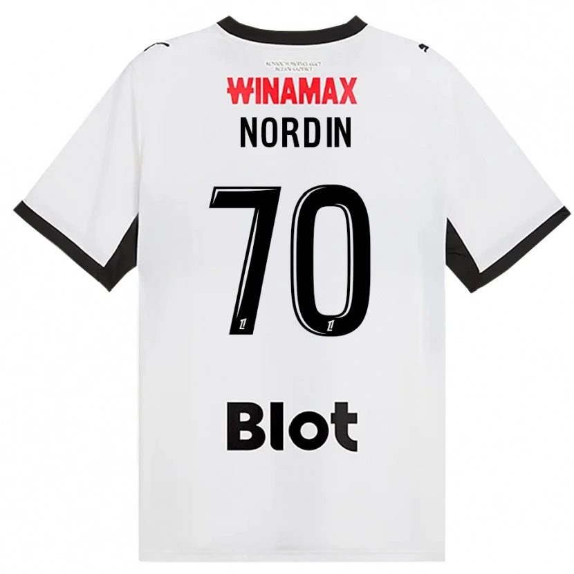 Danxen Mulher Camisola Arnaud Nordin #70 Preto Branco Vermelho Alternativa 2026/27 Camisa Brasil
