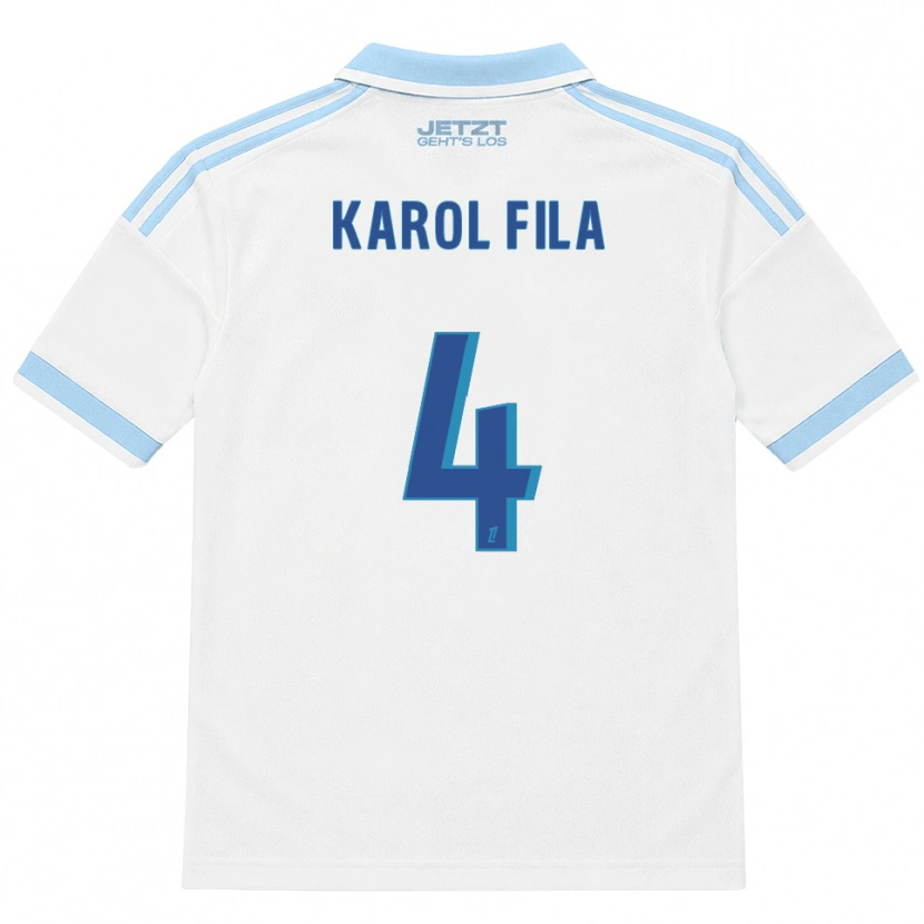 Danxen Mulher Camisola Karol Fila #4 Azul Céu Claro Branco Vermelho Alternativa 2026/27 Camisa Brasil