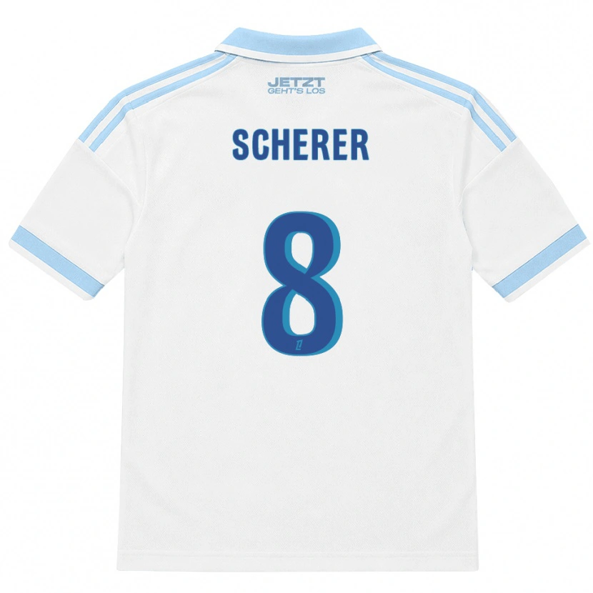 Danxen Mulher Camisola Louis Scherer #8 Azul Céu Claro Branco Vermelho Alternativa 2026/27 Camisa Brasil