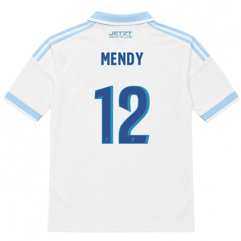 Danxen Mulher Camisola François Mendy #12 Azul Céu Claro Branco Vermelho Alternativa 2026/27 Camisa Brasil