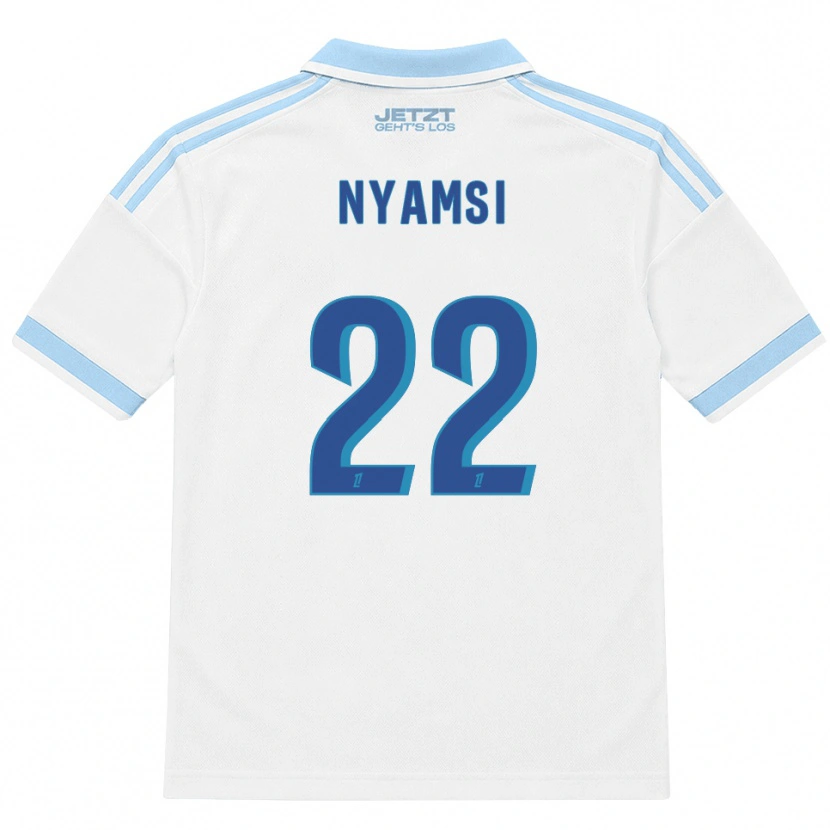 Danxen Mulher Camisola Gerzino Nyamsi #22 Azul Céu Claro Branco Vermelho Alternativa 2026/27 Camisa Brasil