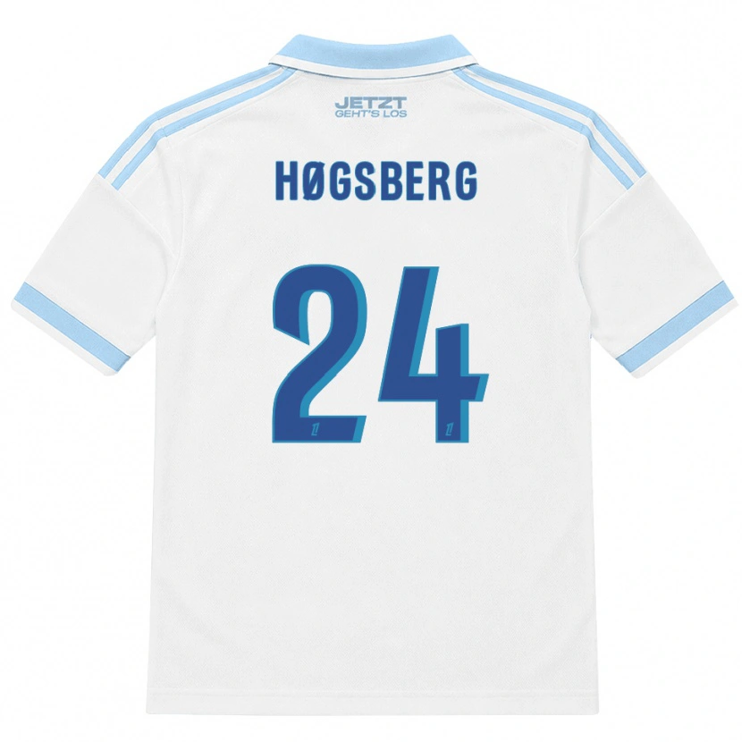 Danxen Mulher Camisola Lucas Høgsberg #24 Azul Céu Claro Branco Vermelho Alternativa 2026/27 Camisa Brasil