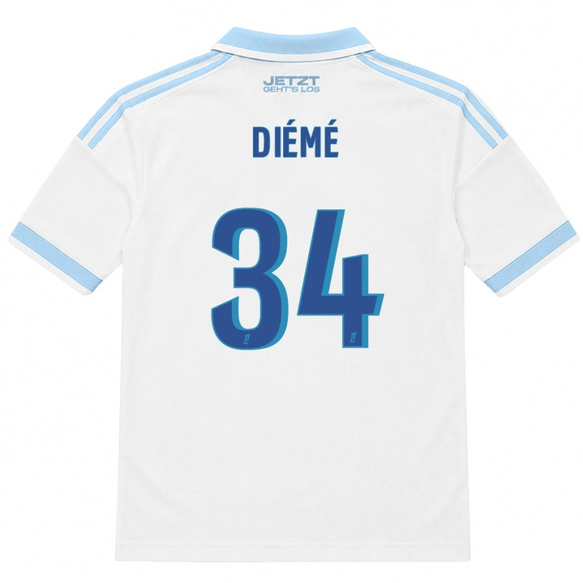Danxen Mulher Camisola Yaya Diémé #34 Azul Céu Claro Branco Vermelho Alternativa 2026/27 Camisa Brasil