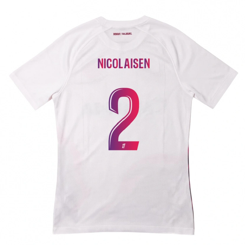 Danxen Mulher Camisola Rasmus Nicolaisen #2 Branco Rosa Roxo Alternativa 2026/27 Camisa Brasil