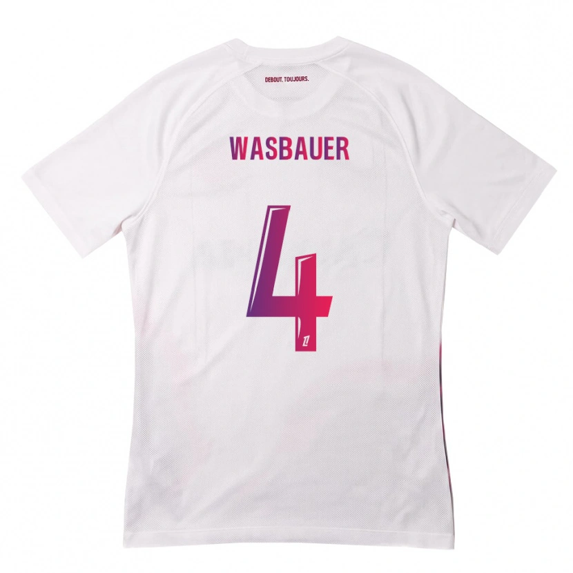 Danxen Mulher Camisola Nicolas Wasbauer #4 Branco Rosa Roxo Alternativa 2026/27 Camisa Brasil