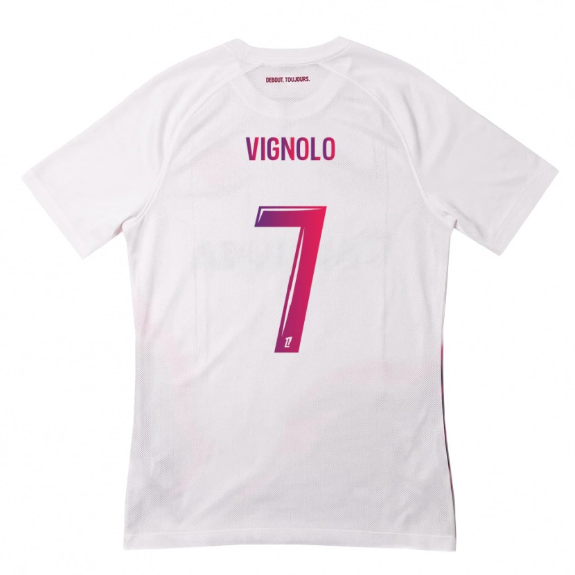 Danxen Mulher Camisola Julián Vignolo #7 Branco Rosa Roxo Alternativa 2026/27 Camisa Brasil