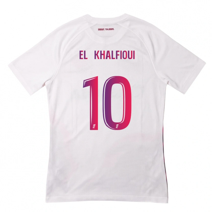 Danxen Mulher Camisola Zakari El Khalfioui #10 Branco Rosa Roxo Alternativa 2026/27 Camisa Brasil