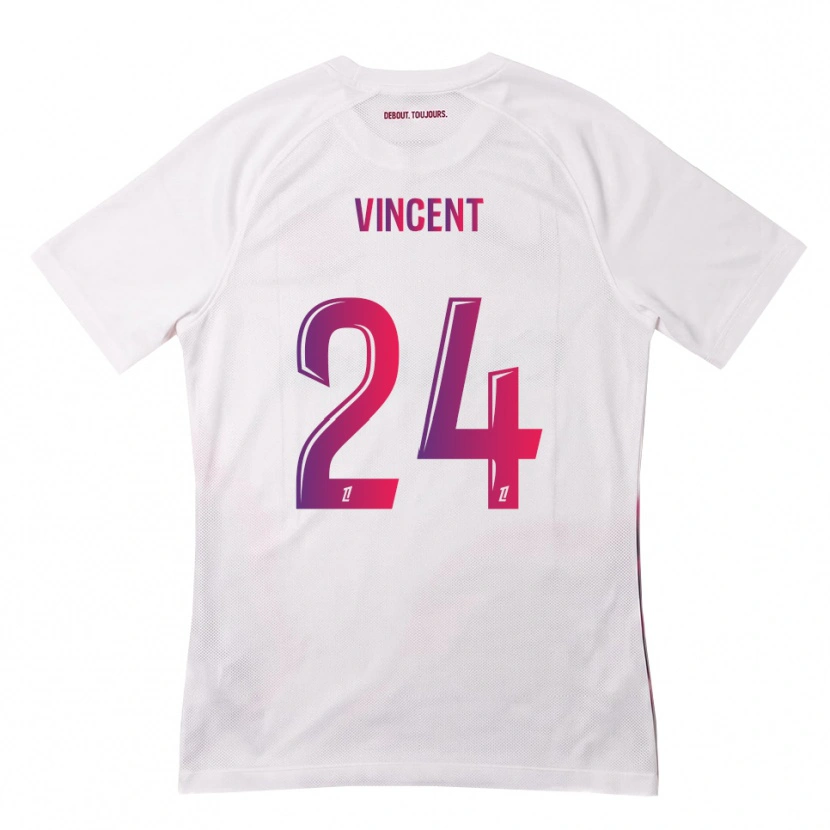 Danxen Mulher Camisola Magalie Vincent #24 Branco Rosa Roxo Alternativa 2026/27 Camisa Brasil