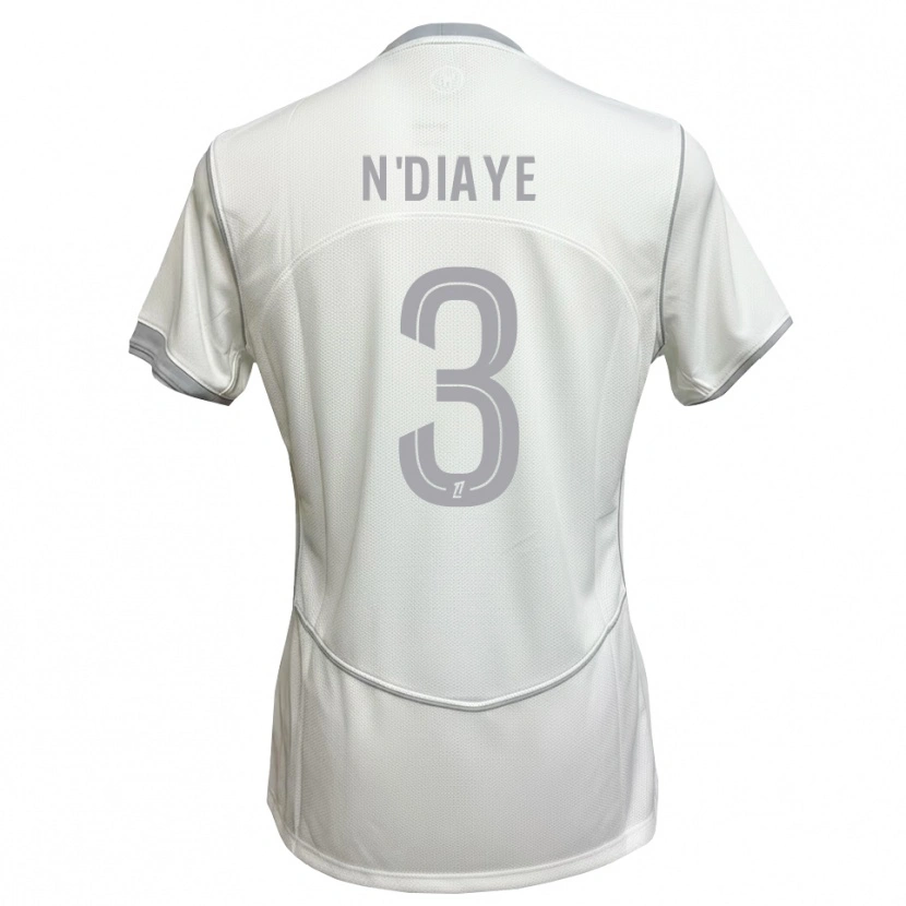 Danxen Mulher Camisola Demba N'diaye #3 Cinza Branco Alternativa 2026/27 Camisa Brasil