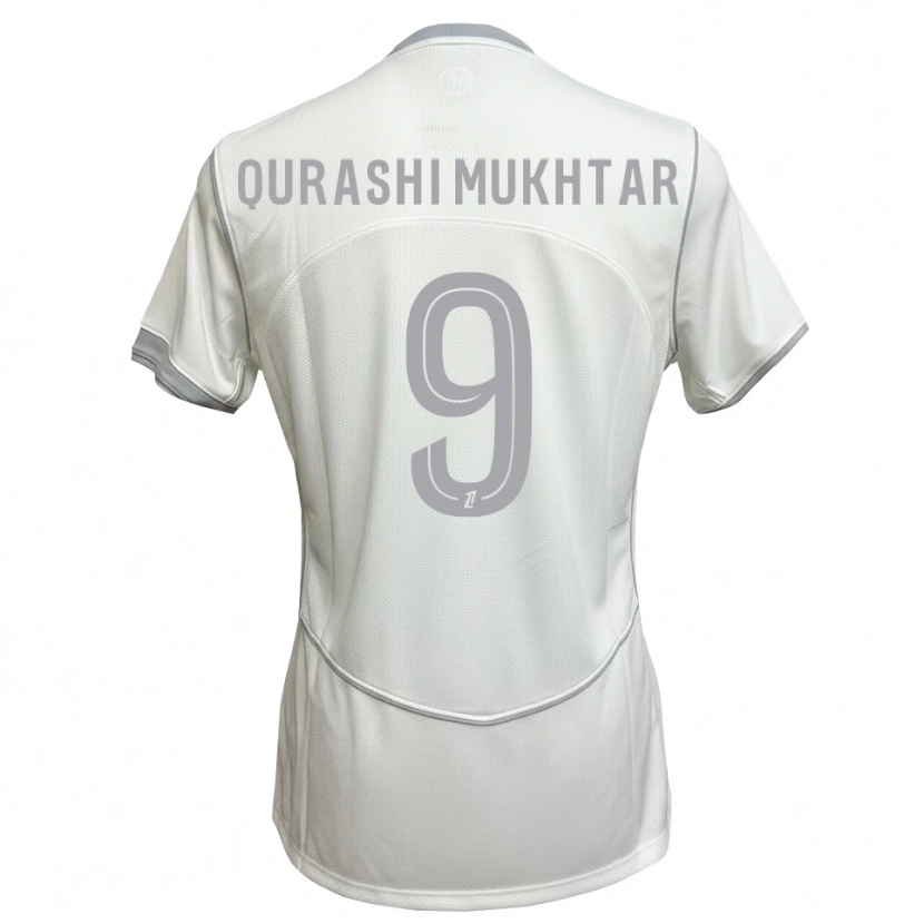 Danxen Mulher Camisola Awab Mukhtar #9 Cinza Branco Alternativa 2026/27 Camisa Brasil