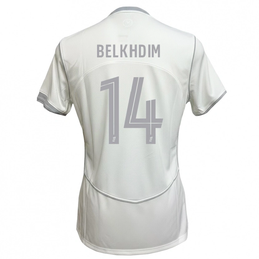 Danxen Mulher Camisola Yassin Belkhdim #14 Cinza Branco Alternativa 2026/27 Camisa Brasil
