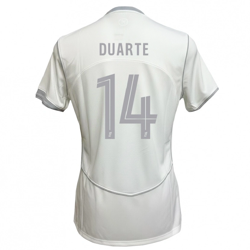 Danxen Mulher Camisola Luis Duarte #14 Cinza Branco Alternativa 2026/27 Camisa Brasil