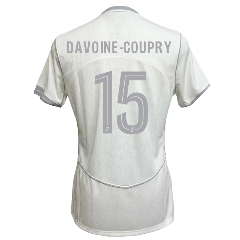 Danxen Mulher Camisola Eliot Davoine-Coupry #15 Cinza Branco Alternativa 2026/27 Camisa Brasil