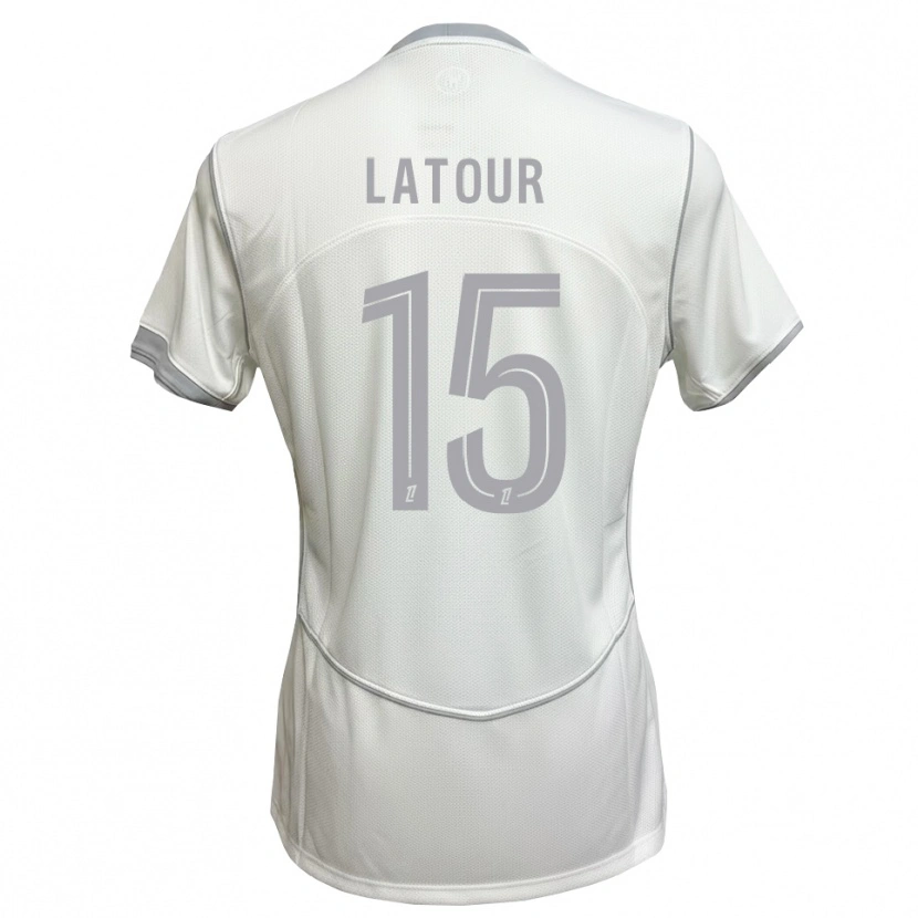 Danxen Mulher Camisola Léo Latour #15 Cinza Branco Alternativa 2026/27 Camisa Brasil