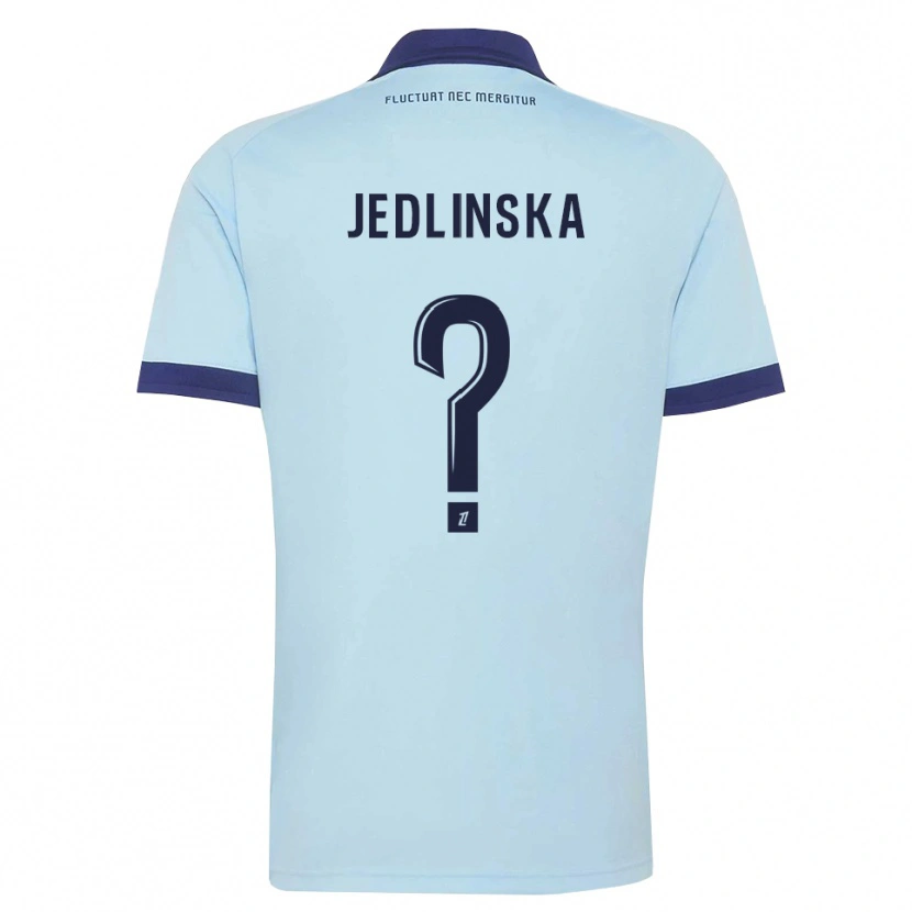 Danxen Mulher Camisola Klaudia Jedlinska #0 Azul Centáurea Preto Alternativa 2026/27 Camisa Brasil