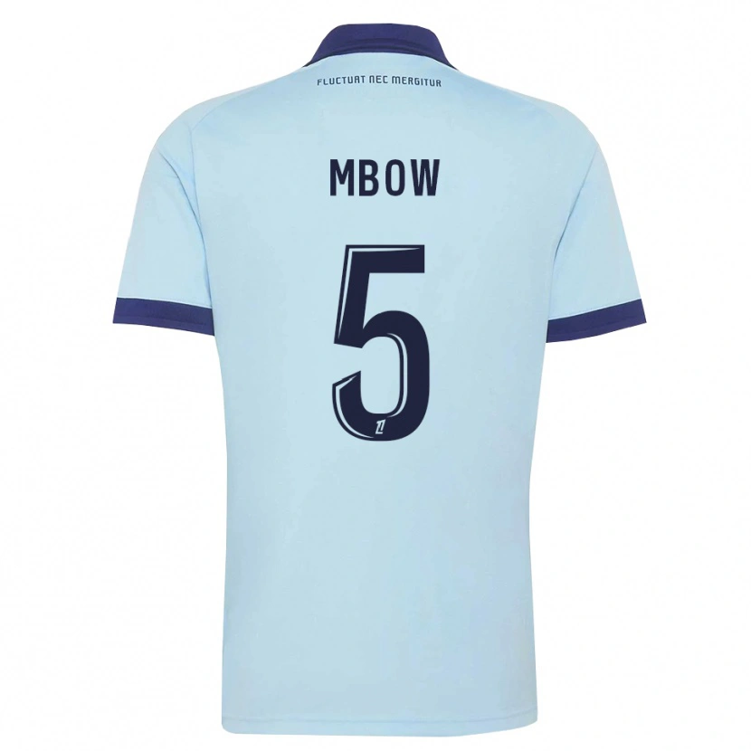 Danxen Mulher Camisola Moustapha Mbow #5 Azul Centáurea Preto Alternativa 2026/27 Camisa Brasil