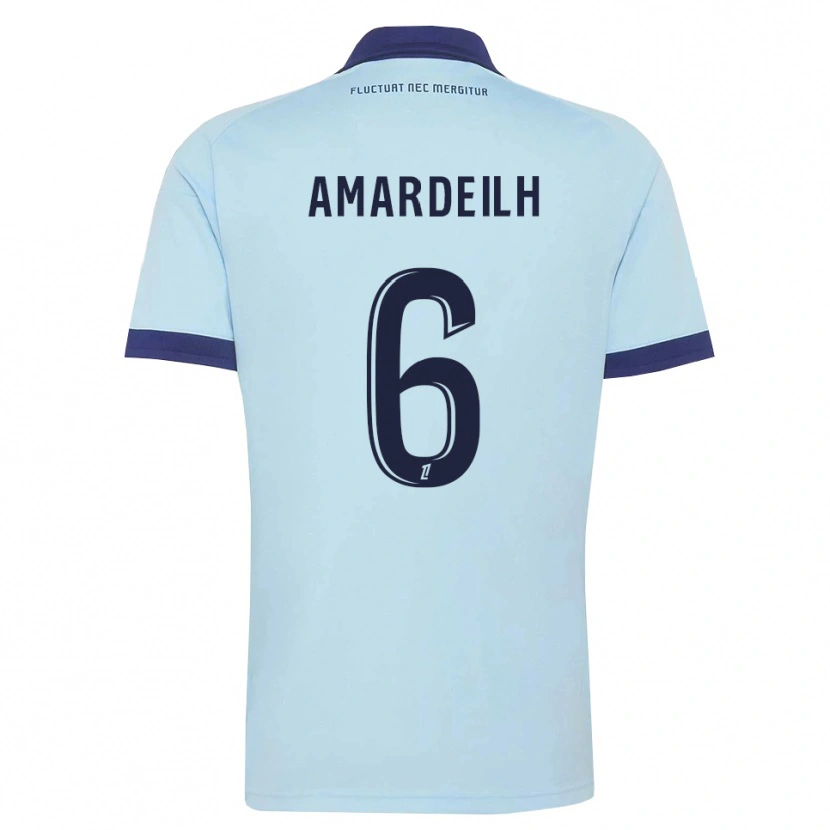 Danxen Mulher Camisola Envel Amardeilh #6 Azul Centáurea Preto Alternativa 2026/27 Camisa Brasil