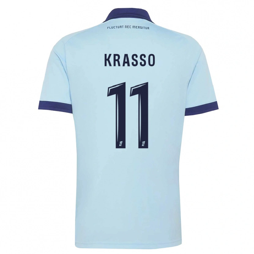 Danxen Mulher Camisola Jean-Philippe Krasso #11 Azul Centáurea Preto Alternativa 2026/27 Camisa Brasil