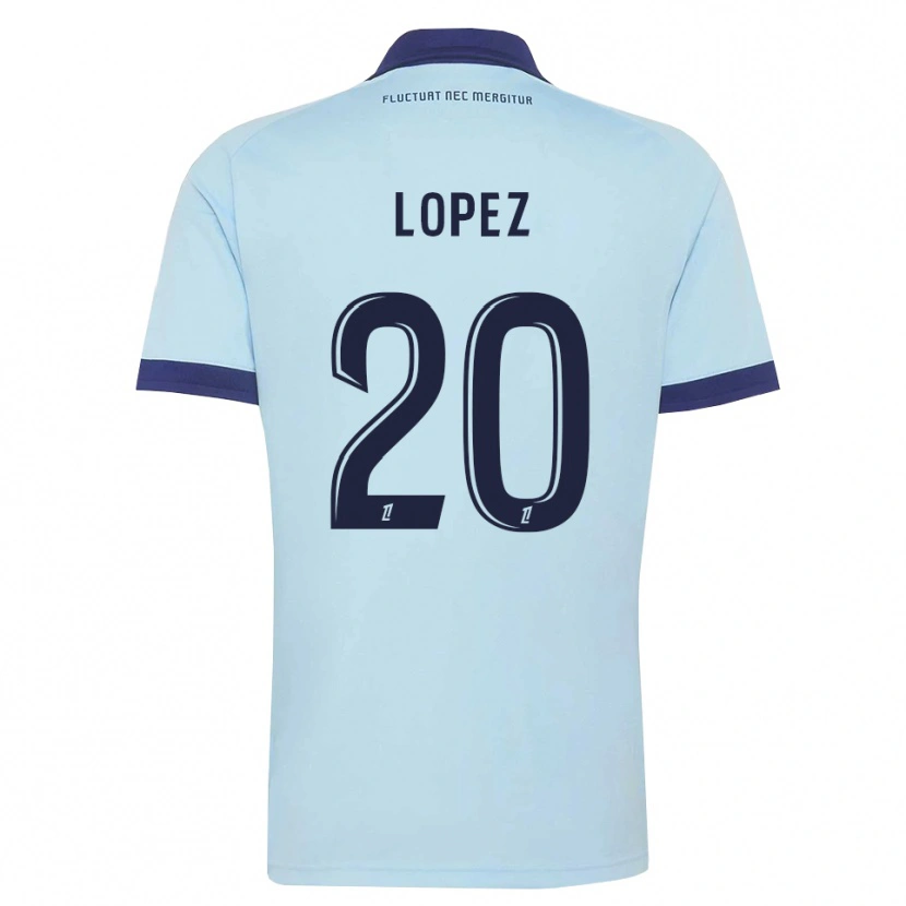 Danxen Mulher Camisola Julien Lopez #20 Azul Centáurea Preto Alternativa 2026/27 Camisa Brasil