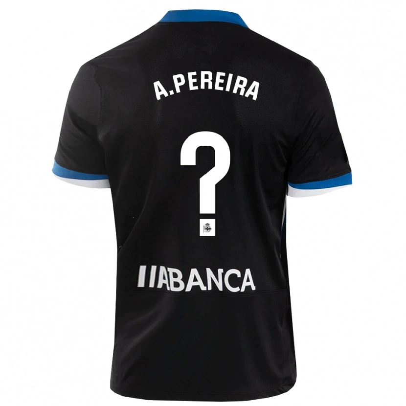 Danxen Mulher Camisola Alejandro Pereira #0 Preto Branco Azul Alternativa 2026/27 Camisa Brasil