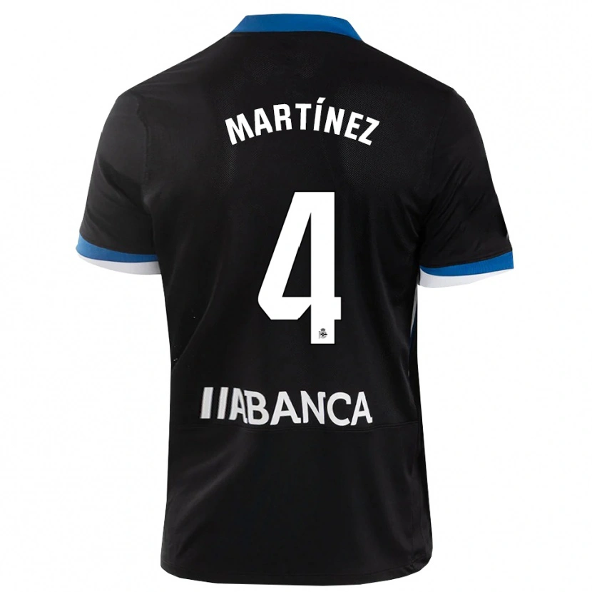 Danxen Mulher Camisola Pablo Martínez #4 Preto Branco Azul Alternativa 2026/27 Camisa Brasil