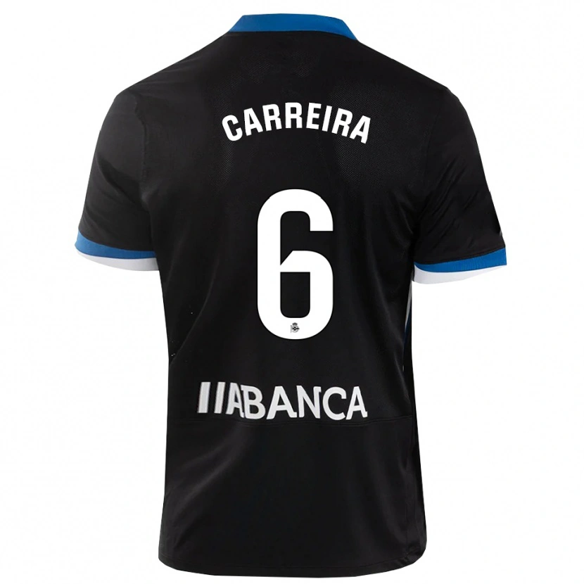 Danxen Mulher Camisola David Carreira #6 Preto Branco Azul Alternativa 2026/27 Camisa Brasil