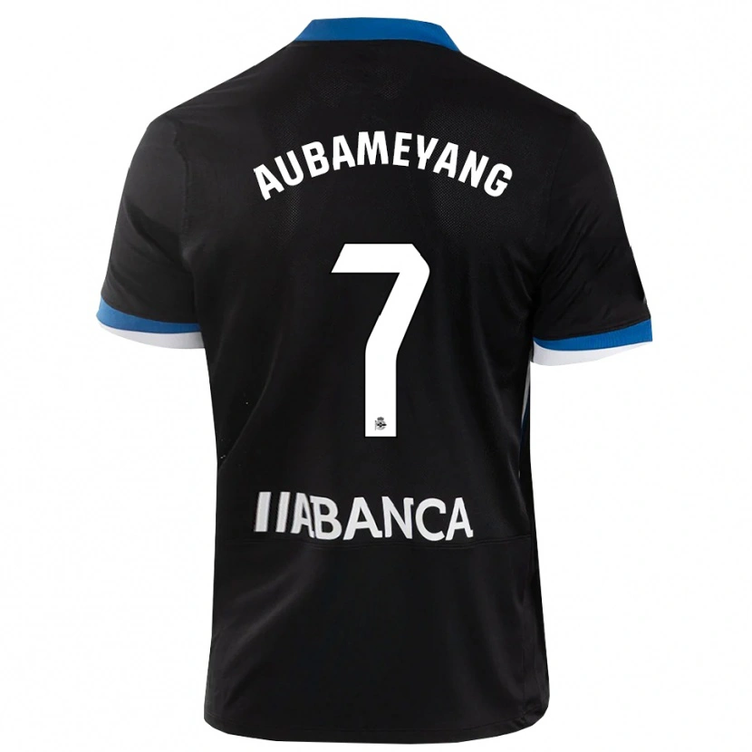 Danxen Mulher Camisola Pierre-Emerick Aubameyang #7 Preto Branco Azul Alternativa 2026/27 Camisa Brasil