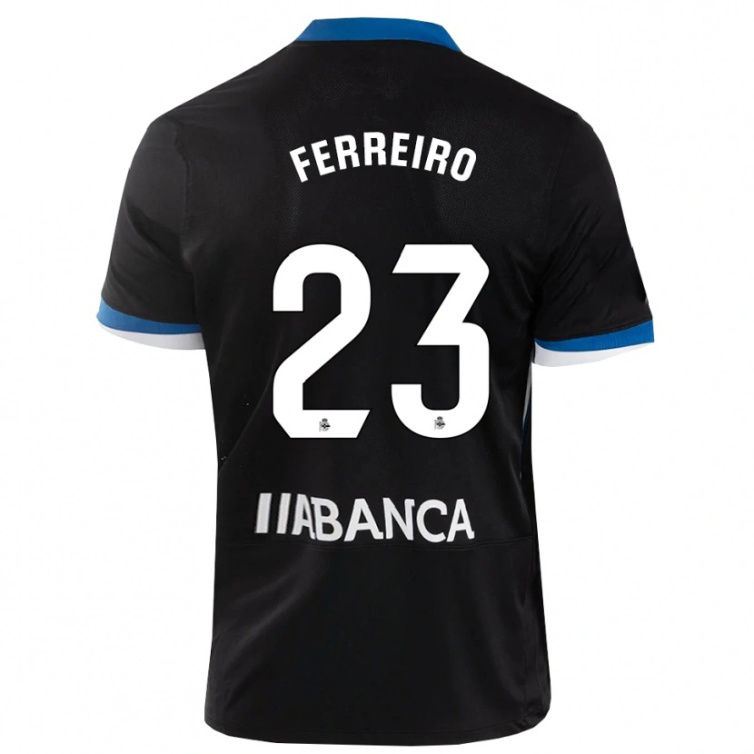 Danxen Mulher Camisola Manu Ferreiro #23 Preto Branco Azul Alternativa 2026/27 Camisa Brasil