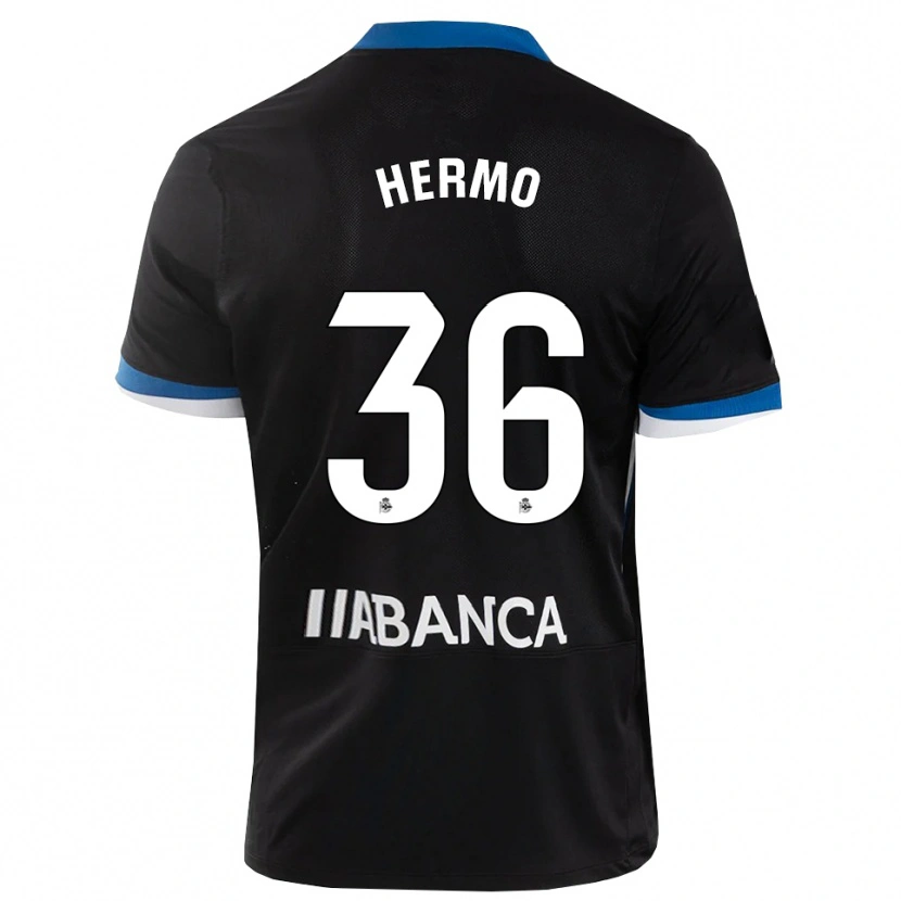 Danxen Mulher Camisola Mario Hermo #36 Preto Branco Azul Alternativa 2026/27 Camisa Brasil