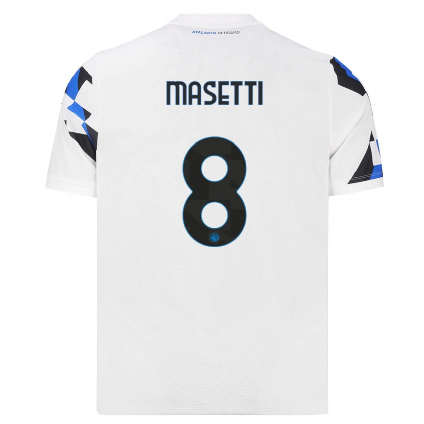 Danxen Mulher Camisola Francesco Masetti #8 Branco Vermelho Azul Alternativa 2026/27 Camisa Brasil
