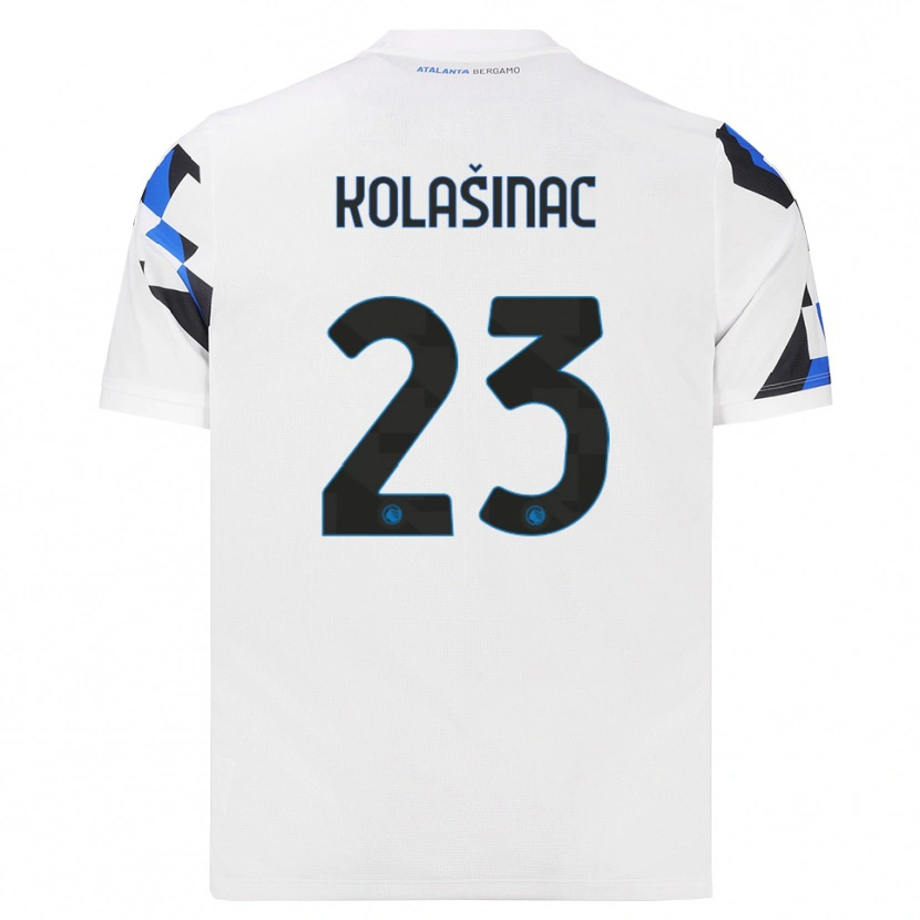Danxen Mulher Camisola Sead Kolasinac #23 Branco Vermelho Azul Alternativa 2026/27 Camisa Brasil