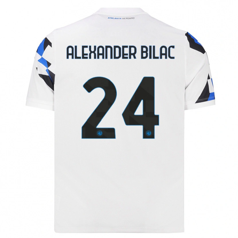 Danxen Mulher Camisola Max Bilac #24 Branco Vermelho Azul Alternativa 2026/27 Camisa Brasil