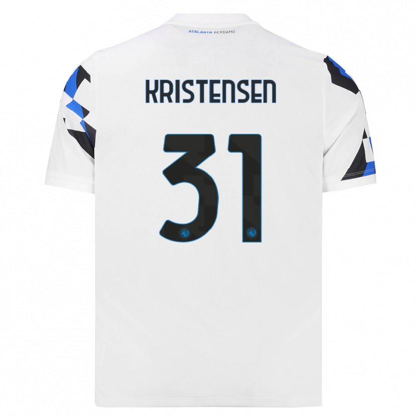 Danxen Mulher Camisola Thomas Kristensen #31 Branco Vermelho Azul Alternativa 2026/27 Camisa Brasil