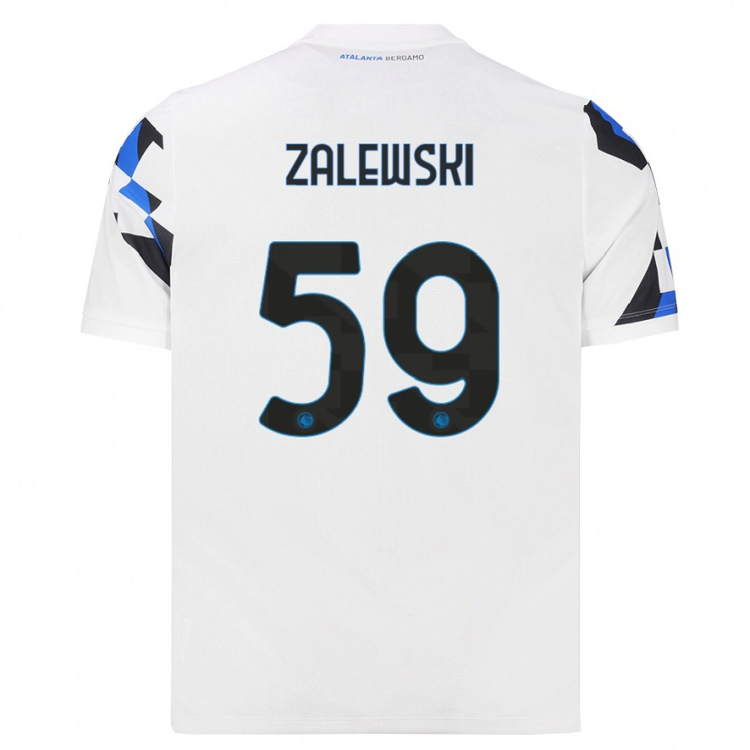 Danxen Mulher Camisola Nicola Zalewski #59 Branco Vermelho Azul Alternativa 2026/27 Camisa Brasil