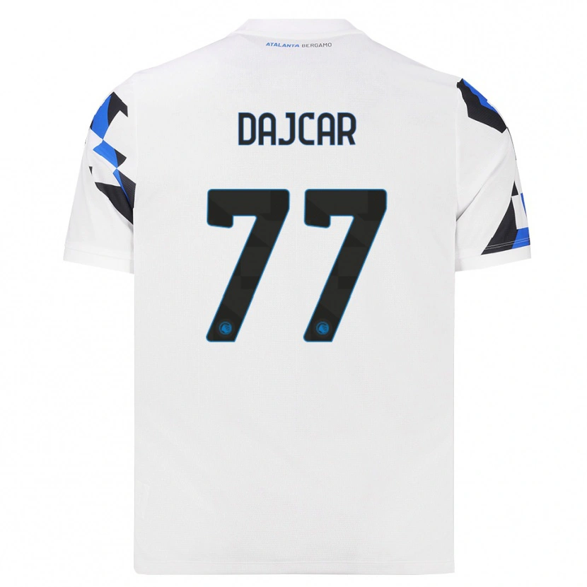 Danxen Mulher Camisola Matevz Dajcar #77 Branco Vermelho Azul Alternativa 2026/27 Camisa Brasil