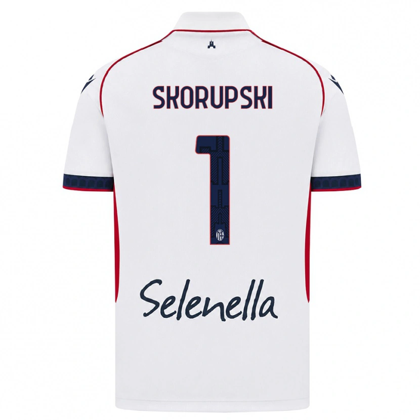 Danxen Mulher Camisola Lukasz Skorupski #1 Branco Vermelho Azul Real Alternativa 2026/27 Camisa Brasil