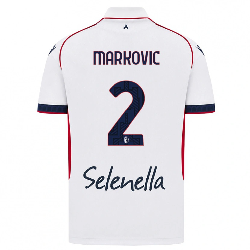 Danxen Mulher Camisola Petar Markovic #2 Branco Vermelho Azul Real Alternativa 2026/27 Camisa Brasil