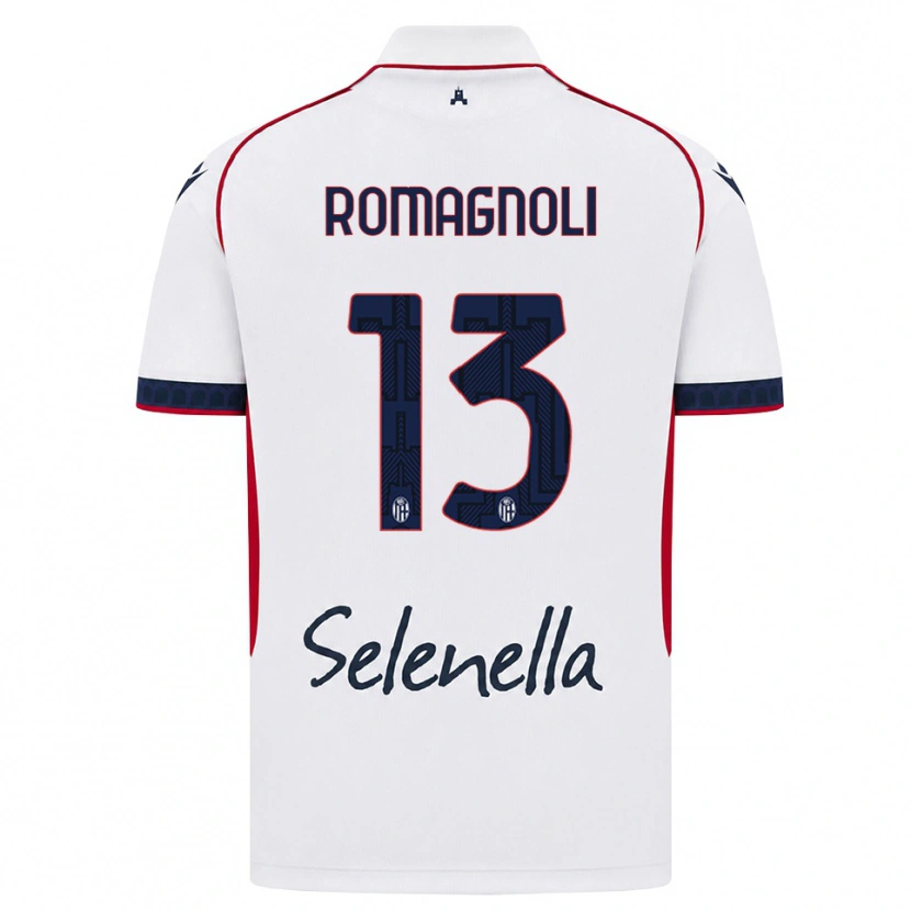 Danxen Mulher Camisola Andrea Romagnoli #13 Branco Vermelho Azul Real Alternativa 2026/27 Camisa Brasil