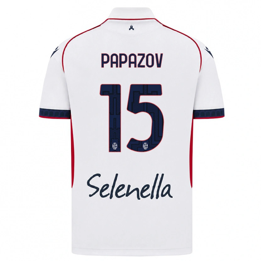 Danxen Mulher Camisola Dimitar Papazov #15 Branco Vermelho Azul Real Alternativa 2026/27 Camisa Brasil