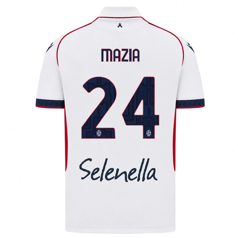 Danxen Mulher Camisola Andrea Mazia #24 Branco Vermelho Azul Real Alternativa 2026/27 Camisa Brasil