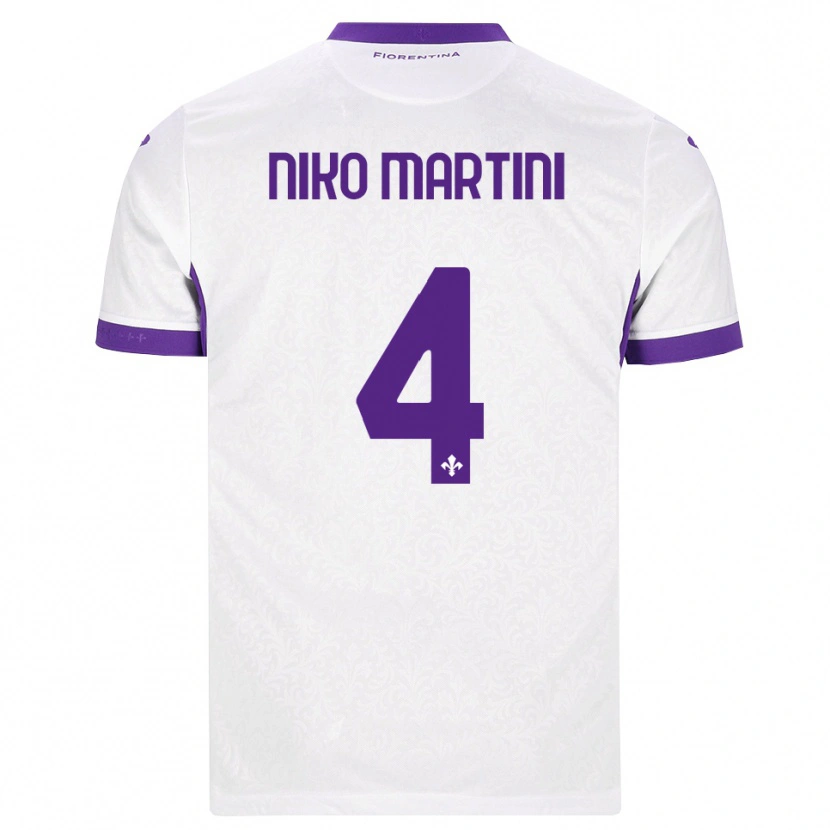 Danxen Mulher Camisola Niko Martini #4 Branco Roxo Alternativa 2026/27 Camisa Brasil