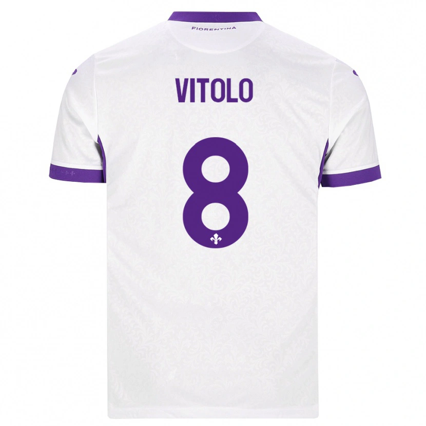 Danxen Mulher Camisola Federico Vitolo #8 Branco Roxo Alternativa 2026/27 Camisa Brasil