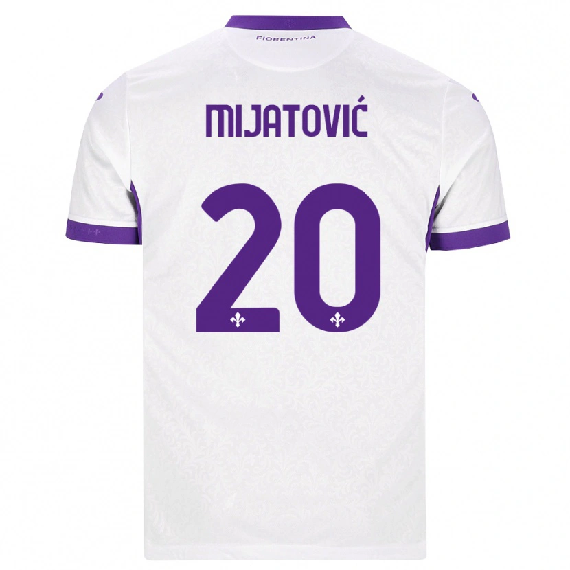 Danxen Mulher Camisola Milica Mijatović #20 Branco Roxo Alternativa 2026/27 Camisa Brasil