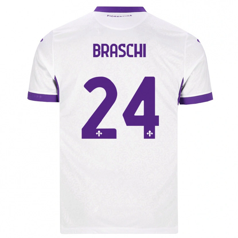Danxen Mulher Camisola Riccardo Braschi #24 Branco Roxo Alternativa 2026/27 Camisa Brasil