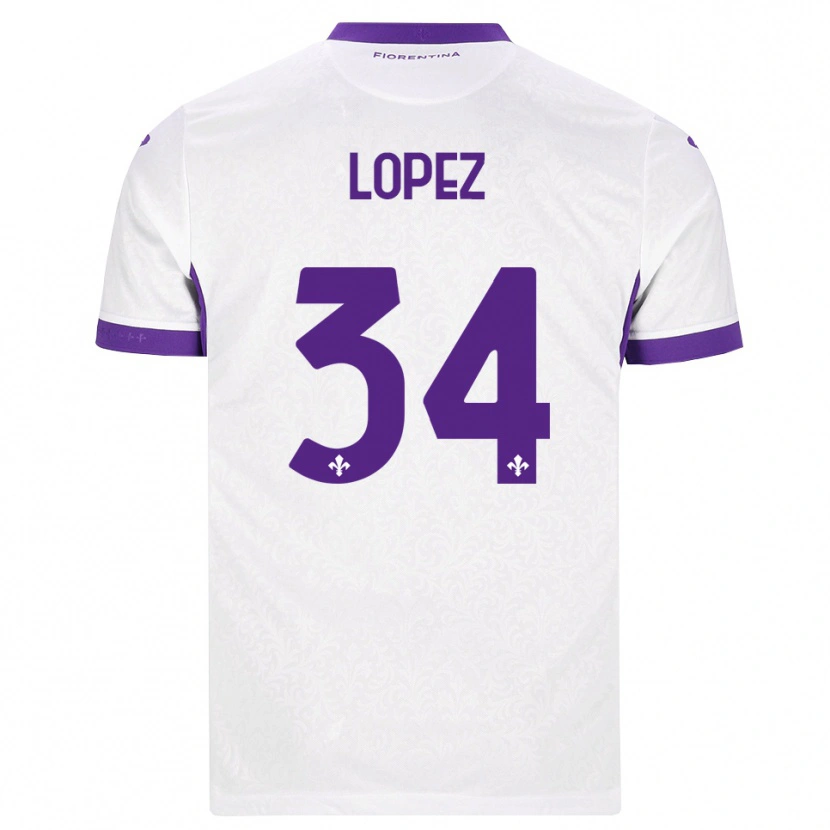 Danxen Mulher Camisola Lucas López #34 Branco Roxo Alternativa 2026/27 Camisa Brasil