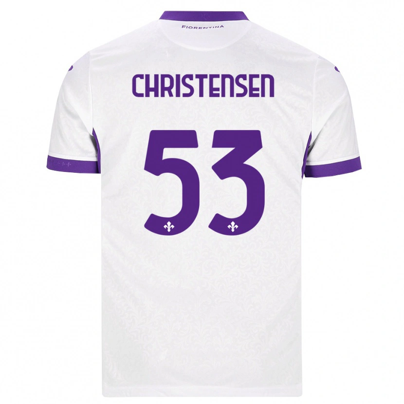Danxen Mulher Camisola Oliver Christensen #53 Branco Roxo Alternativa 2026/27 Camisa Brasil