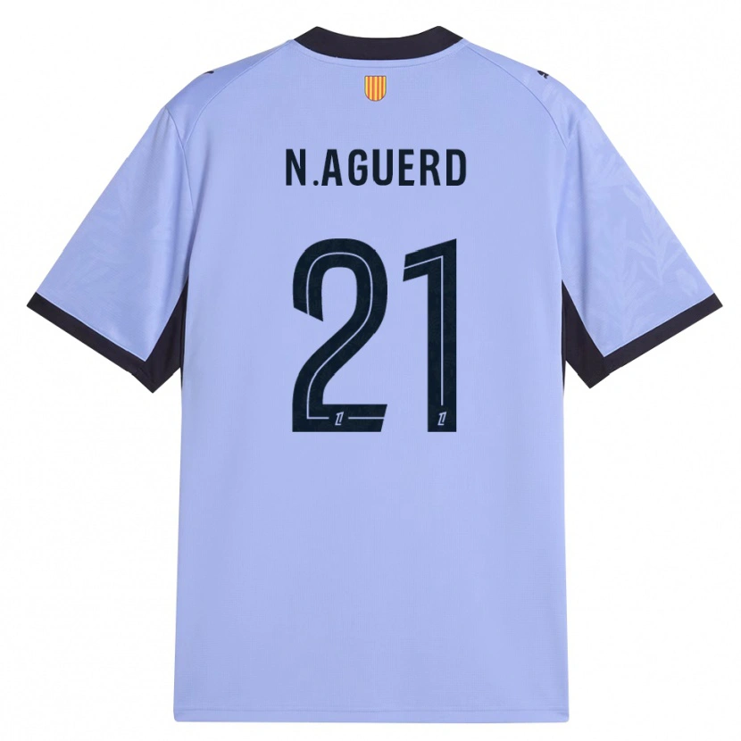 Danxen Mulher Camisola Nayef Aguerd #21 Lavanda Preto Terceiro 2026/27 Camisa Brasil