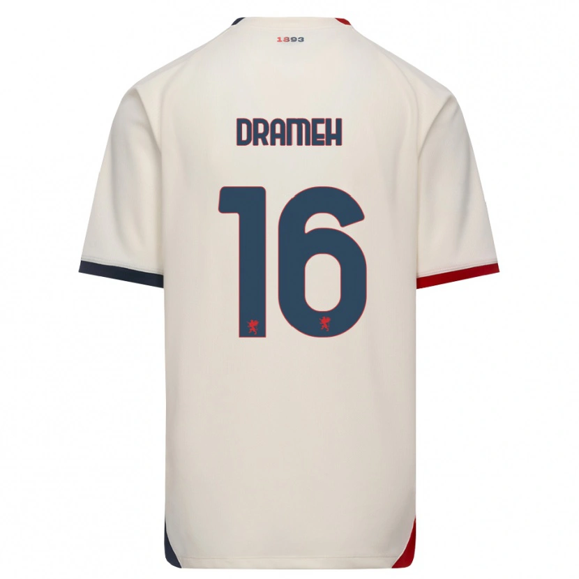 Danxen Criança Camisola Cody Drameh #16 Branco Off-Red Alternativa 2026/27 Camisa Brasil